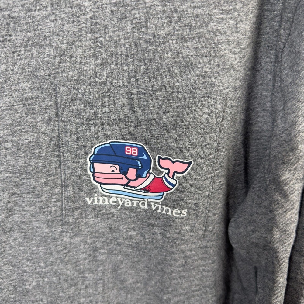 Vineyard Vines Men's Round Neck Pullover Tee Shirt Gray Sz M 100% cotton - Picture 3 of 4